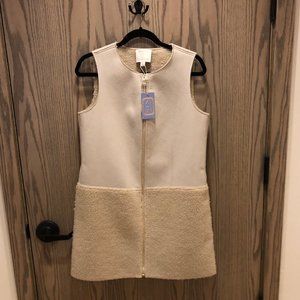 Sail to Sable Sherpa Long Vest in Camel